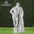 Import prefab figure statue decoration garden nude man italian white stone marble sculpture from China