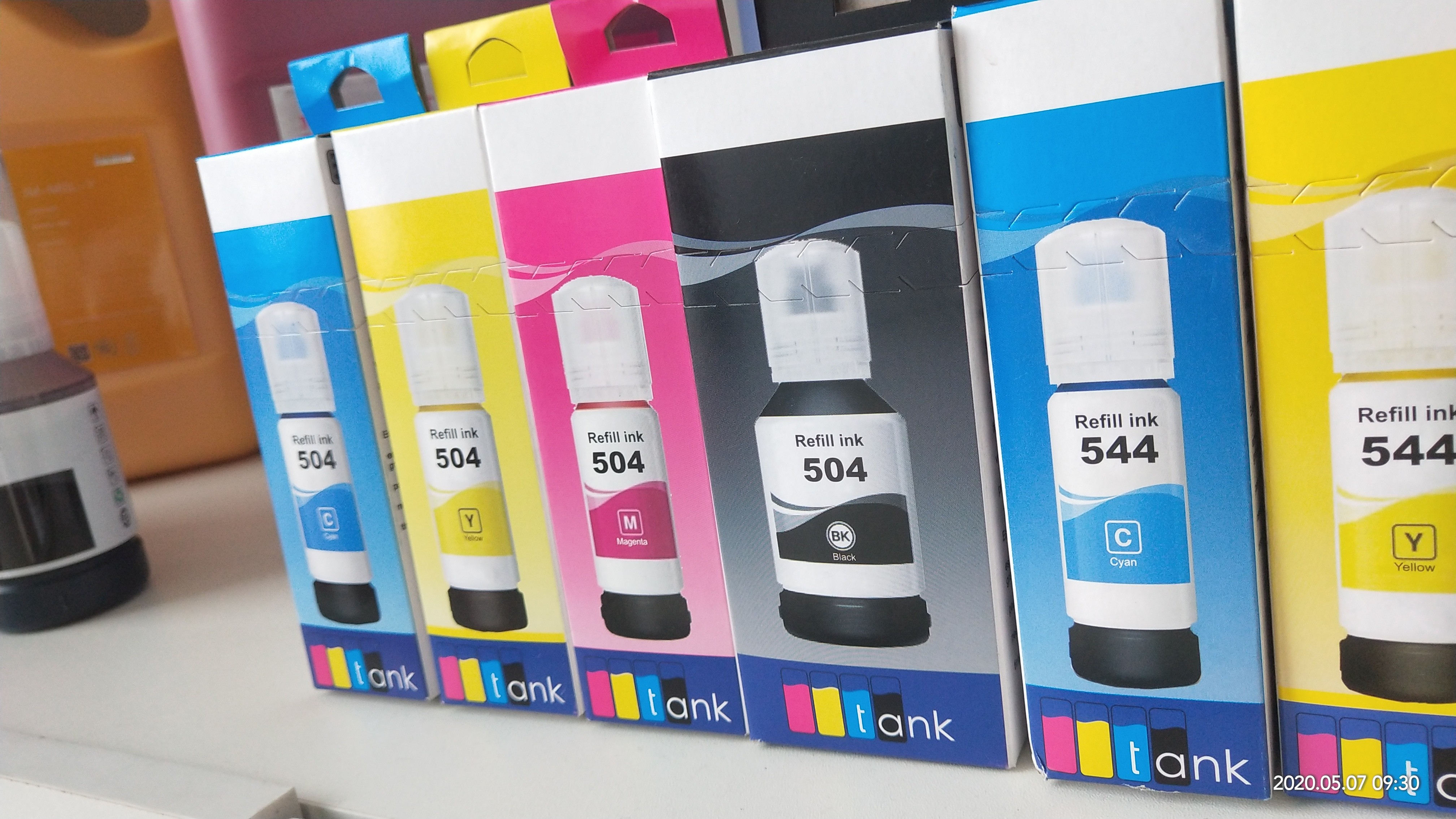 Premium quality tintas water based dye ink suitable for Epson T544 T504 T003 EcoTank L1110 L3110 L5190 L3150