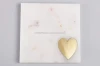 Premium Quality White Marble Handmade Square Coaster With Brass Heart in set of 4 Available at Wholesale Price