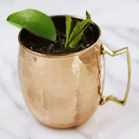 Premium Steel Copper Metal Mule Mugs Set of 4 Steel Copper Hammered Look Mule Mug Cup Perfect For Any Chilled Beverage Gift Item