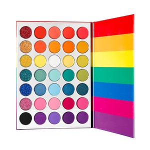 Pressed Power Makeup Cosmetics Label Glitter Waterproof Luminous Eyeshadow Palette 35 colors