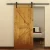 Import Prettywood Modern Interior Solid Wooden Sliding Barn Door With Steel Hardware Set from China