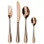 Products supply durable stainless steel rose gold spoons forks and knives set cutlery flatware set