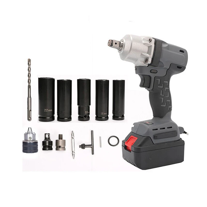 Professional 18v rechargeable battery powered cordless impact wrench brushless