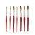 Import Professional Custom Logo #2-14# Red Wood Handle Pure Kolinsky Hair Acrylic Nail Art Brush from China