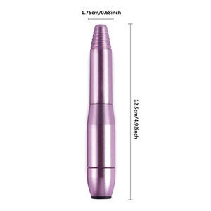 Professional nail drill small pen shape portable electric nail file with six types of drills