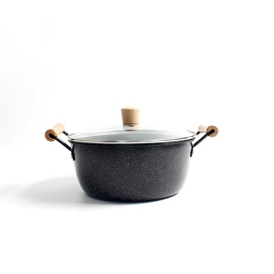 Professional wholesale custom nonstick cookware sets metal+peech handle pan set