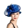 Promotion Women Formal Make Church Hats With Large Flower Trim