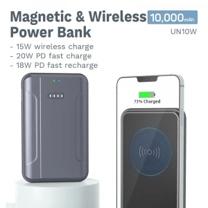 Promotional Compact Magnetic Portable Mobile Charger Small Size 10000mAh Power Banks Battery Case