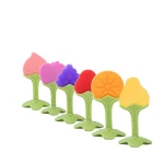 Promotional Fruit Shaped Silicone Baby Teethers Baby Products Baby Teether Nipple Fruit Silicone Teething Toys