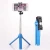 Import Promotional portable wireless blue tooth remote selfie stick with tripod from China