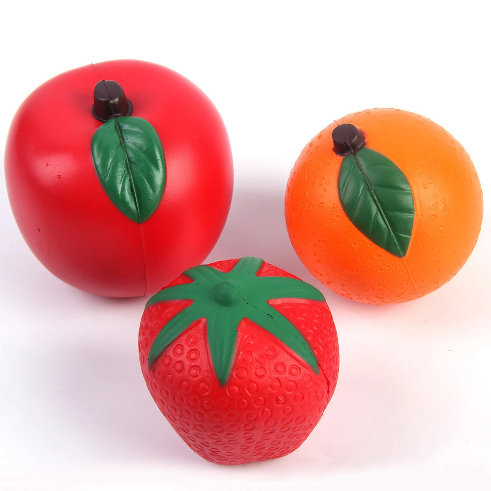 Buy Pu Foam Various Fruit Shape Antistress Toy Fruit Stress Ball