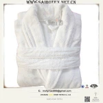 Pure Snow White Soft Unisex 100 Cotton Terry Mens Women Bathrobe