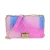 Import PVC cotton candy handbags for women large shoulder bag chain bags fur slides matching colorful jelly purse from China