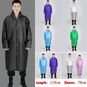 Rain Coats 2 Pack EVA Reusable Rain Ponchos Raincoats with Hood