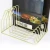 Import reading 7 grid wrought iron bookshelf metal gold used library bookcase with study table from China