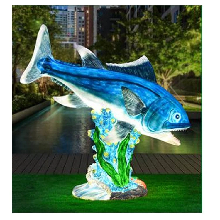 realistic festival decoration statues other fiberglass products hand made Glowing fish wholesale fiberglass animal