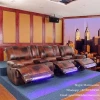 Reclining loveseat leather reclining sofa Home Theater leather couch
