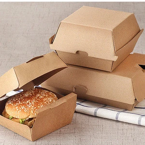 Recycled paper with your logo corrugated box for hamburger