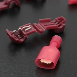Red 22-18AWG T-Tap Quick Splice Wire Connectors Electrical Crimp Terminal Set