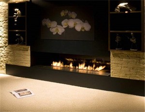 Remote control intelligent function ethanol fuel wall mounted electric fireplace 60