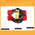 Round Crossbody Bag with Detachable Shoulder Strap Durable Fashion Crossbody Purse Gym Tote Bag for Women and Men