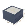 Royal Mini Portable Box For Watches  Packaging Custom Delivery Case Organizer Blue Jewelry Boxes With Pouch