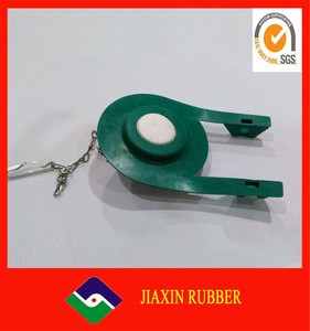 Rubber upc toilet flapper with chain