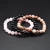 Import Ruigang 3Pc/set 8MM Black Agate Rhodonite Rose Quartz Beads Wrist Men Women Natural Stone bracelet sets Mala Bracelets from China