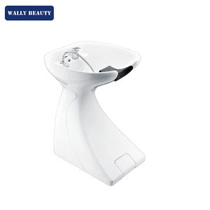 salon equipment portable shampoo chair white ceramics shampoo bowl with wash unit Accessories Wally Beauty WL-U3301