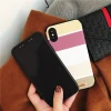 Shockproof Case For iPhone X 6 6s 7 XS XS MAX XR Case. Plastic Silk Pattern Back Phone Cover