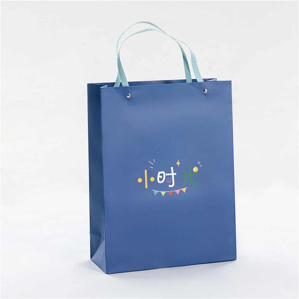 shopping kraft paper gift tea custom eco friendly suppliers biodegradable packaging paper custom gift bags with logo