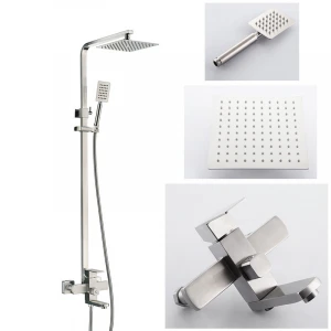 Shower Mixer Faucet Stainless Steel Contemporary Bathroom Bathtub Shower Mixer Tap,bathroom Hot Cold Water In-wall Mounted