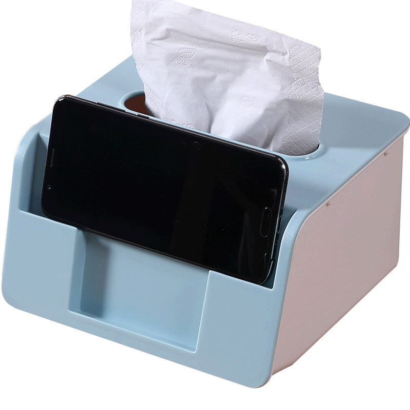 Shuangqing Factory Hot selling Plastic tissue box paper holder mobile phone holder