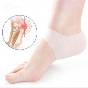 Silicone Gel Heel Sock Protector for dry cracked skin moisturising Foot Care with anti slip cushion pad
