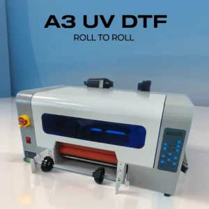 Small A3 UV printer all in one 30cm digital UV DTF printer film sticker transfer logo printer