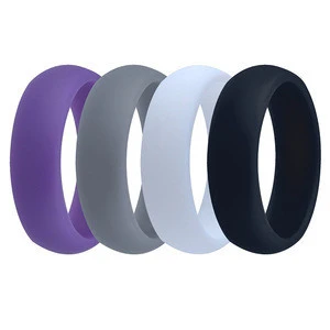Small Lovely Popular Sports Expandable Wedding Band Silicone Ring for Mens and Women