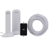 Small size 1800MHz mobile signal repeater full kit  whip antenna with high quantity CNC aluminum-alloy case for home/office