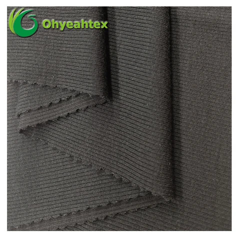 Soft 200GSM 93% Modal 7% Spandex 2*2 Rib Fabric For Underwear