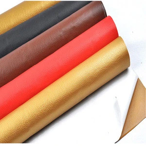Soft litchi pattern artifical self adhesive leather for car seat sofa