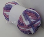Soft microfiber polyester chenille chunky yarn dyed