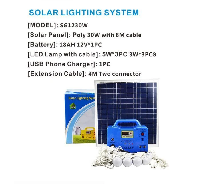 Solar Light System 30W Direct to Use