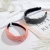 Import Solid Soft Knotted Accessories Women Hairbands Lady Girls Bow Headband Solid Color Hair Hoop from China