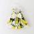 Import Special Baby Girl Summer Dress with Pink or Yellow Lemon Print  white bowknot from China