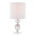 Import Special design cutting glass base fabric shade table lamp office LED desk light fixture for living room sofa corner from China