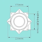 Square ball bearing turntable swivel plate