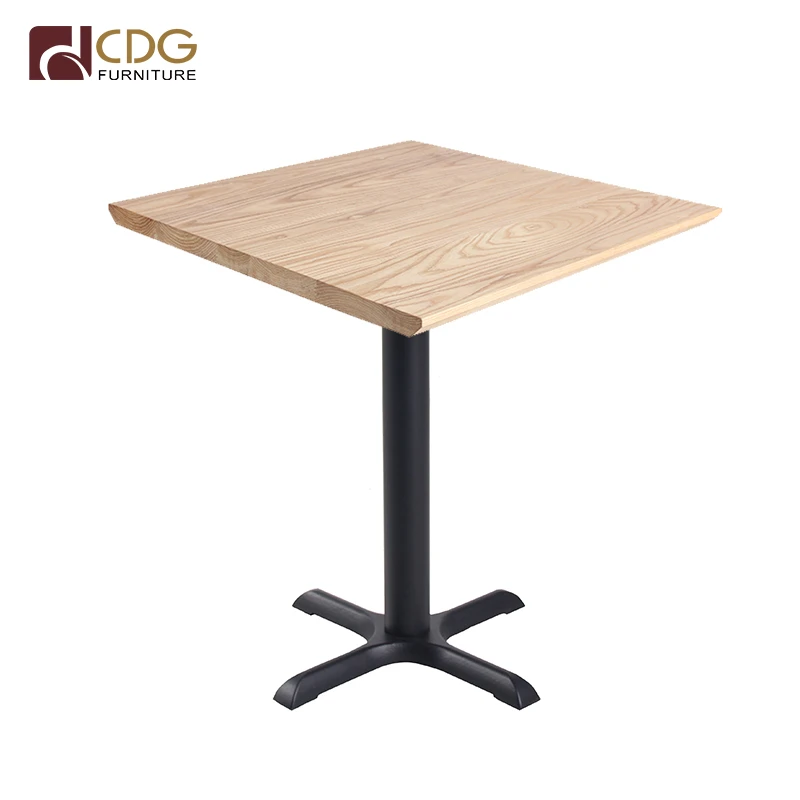 Square Coffee Fireproof Table Restaurant Dinning Wood Slab Table Top