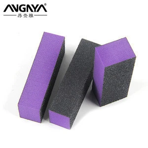 Square mini nail file Easy to operate by hand New Beauty Tools Cute  Buffer Sponge Nail File