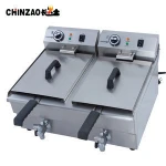 SSA certificated double tank dimension low wattage electric deep fryer