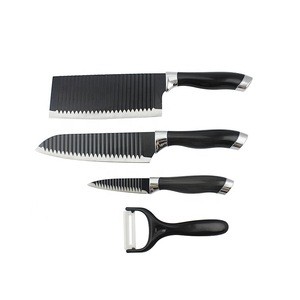 Stainless Steel 4pcs Kitchen Knife And Peeler Set
